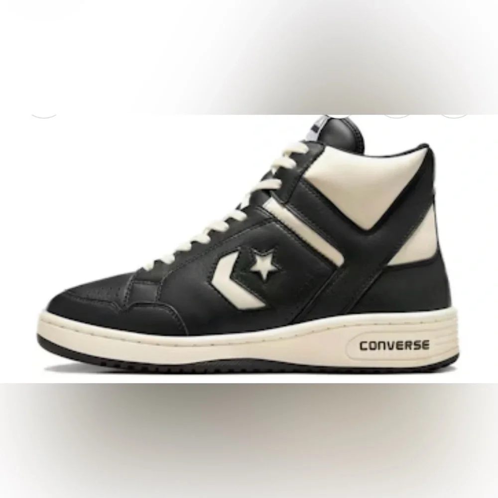 🆕 Converse Weapon High Black Natural Ivory Sneakers Men’s 9.5 / Women’s 11 NIB - Picture 4 of 7